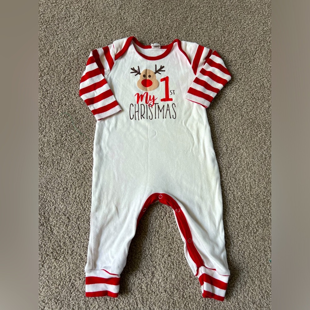 Tesa Babe One Piece. Size 12-18 Months. My 1st Christmas.